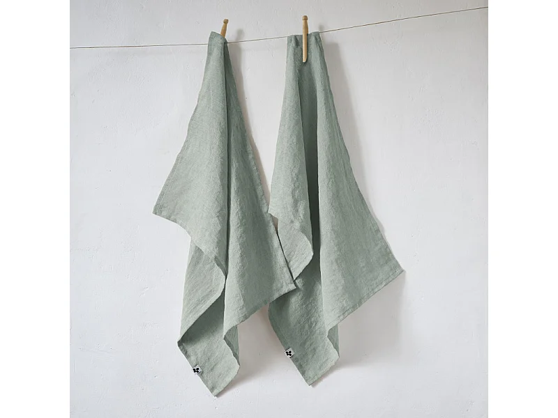 Lot de 2 essuie-mains "Soline" 50 x 70 cm Lin lavé