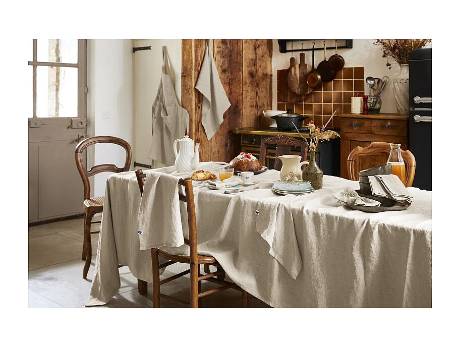 Lot de 2 essuie-mains "Soline" 50 x 70 cm Lin lavé