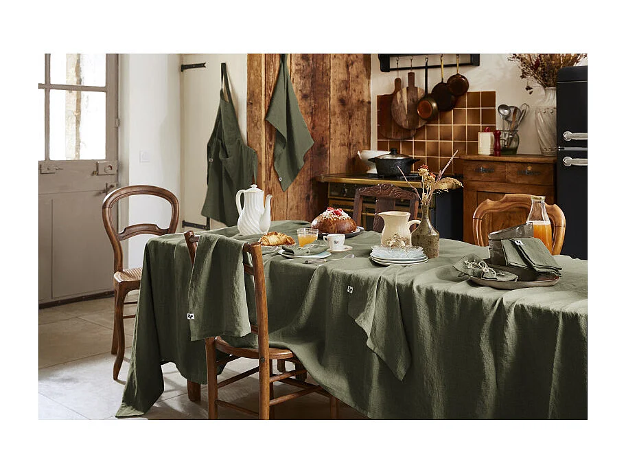 Lot de 2 essuie-mains "Soline" 50 x 70 cm Lin lavé