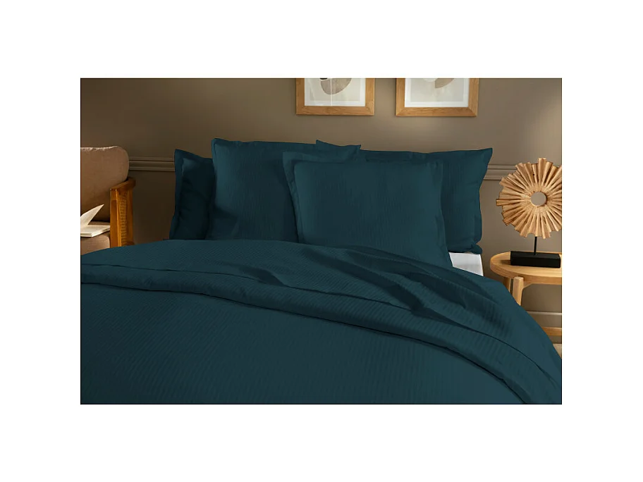 Parure de couette "Triomphe" 100% Satin de coton Peigné avec fines rayures / 120 fils /cm² Coton Pur
