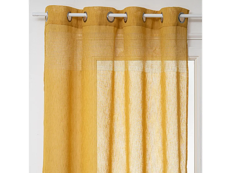 Voilage tissé sablé "Sab" 140 x 240 cm Atmosphera