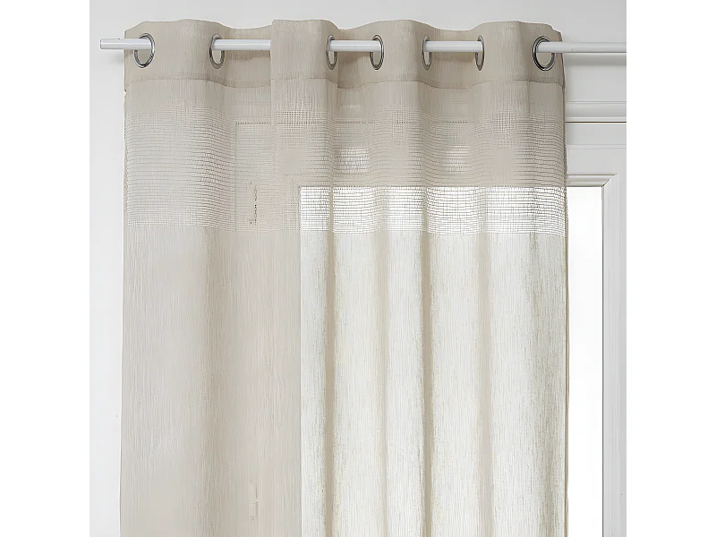 Voilage tissé sablé "Sab" 140 x 240 cm Atmosphera