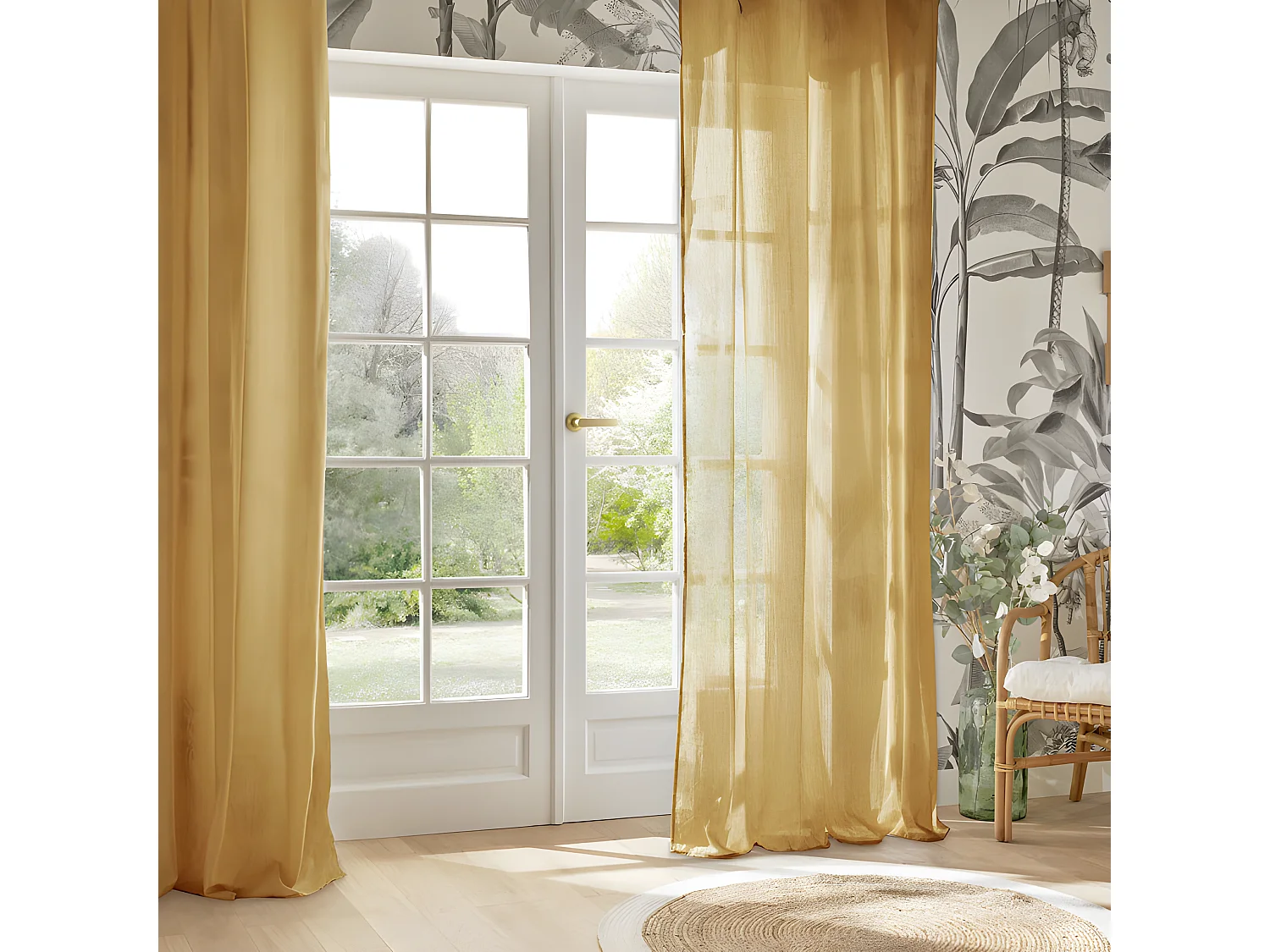 Voilage fluide et léger "Paxta" 135 x 240 cm Atmosphera