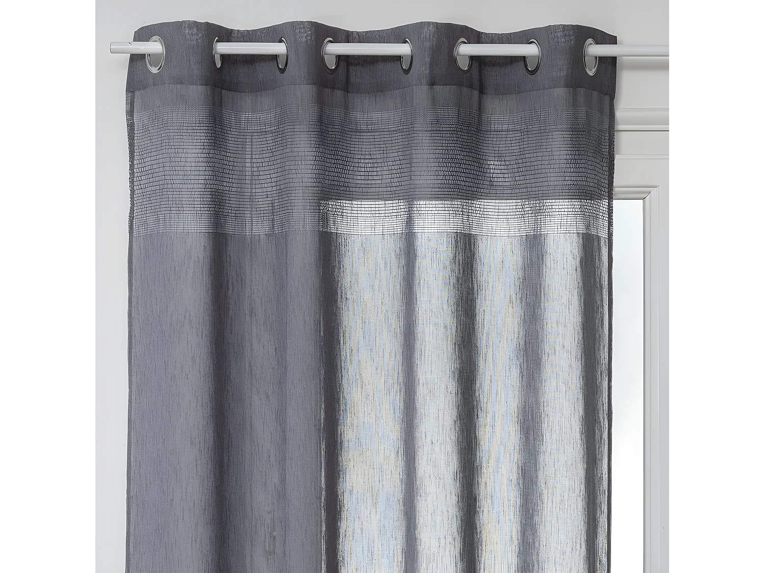 Voilage tissé sablé "Sab" 140 x 240 cm Atmosphera