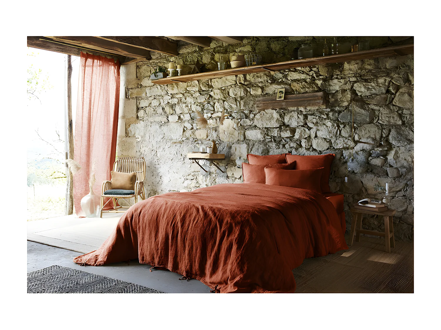 Drap plat "Soline" toutes dimensions Lin lavé