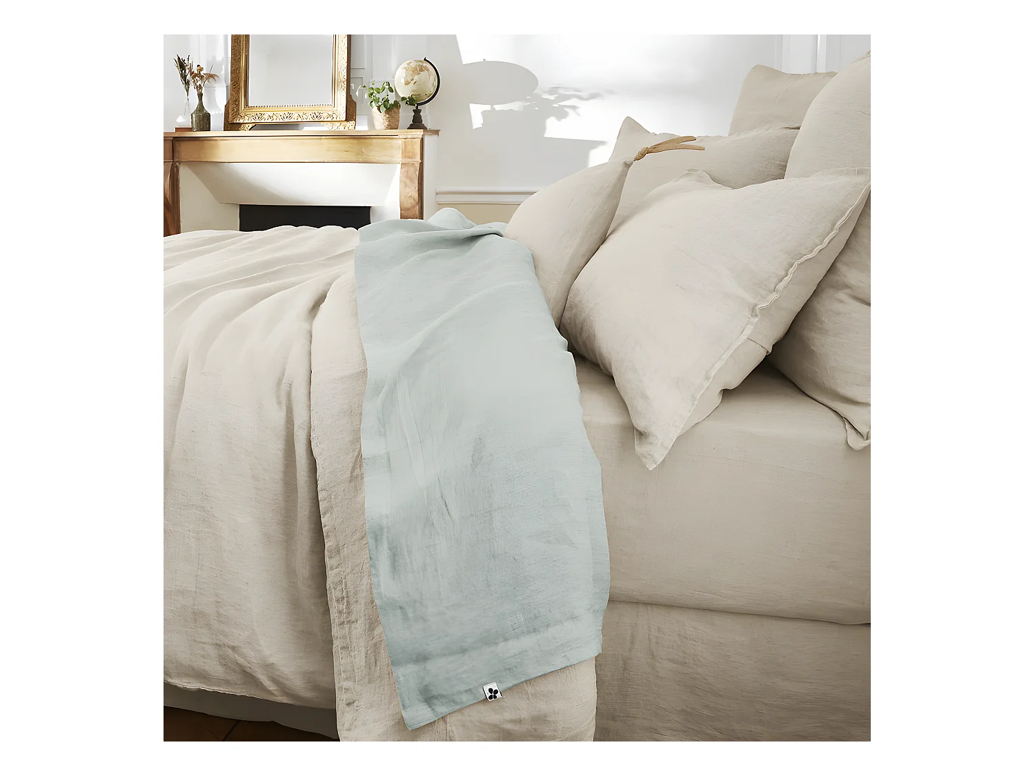 Drap plat "Soline" toutes dimensions Lin lavé