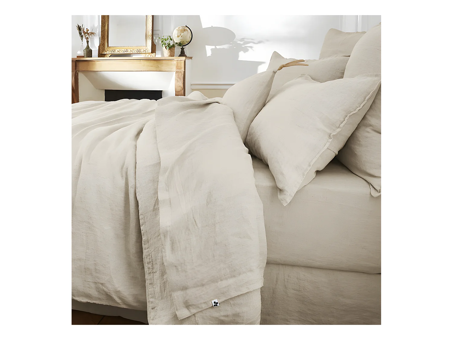 Drap plat "Soline" toutes dimensions Lin lavé