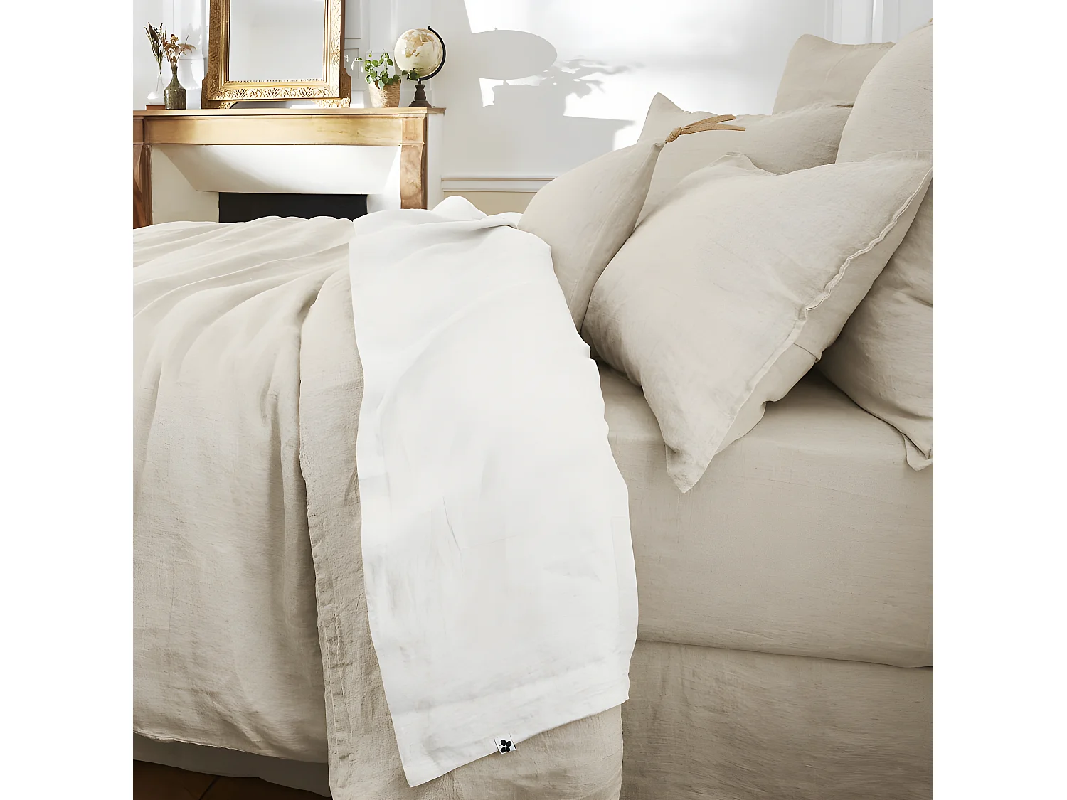 Drap plat "Soline" toutes dimensions Lin lavé