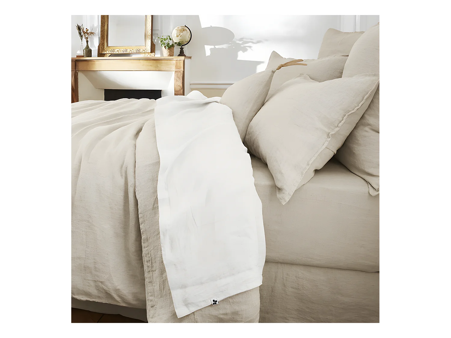 Drap plat "Soline" toutes dimensions Lin lavé