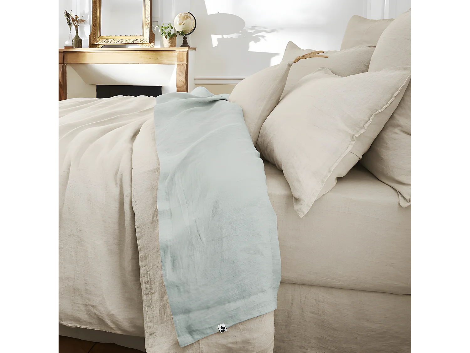 Drap plat "Soline" toutes dimensions Lin lavé