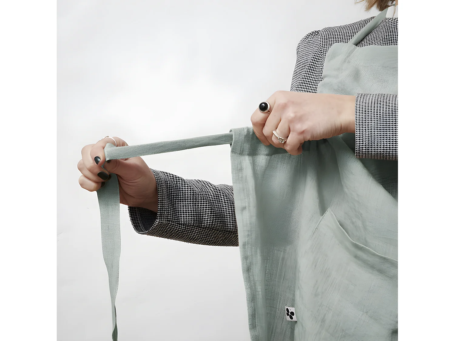 Tablier de Chef ajustable "Soline" 70 x 85 cm Lin lavé