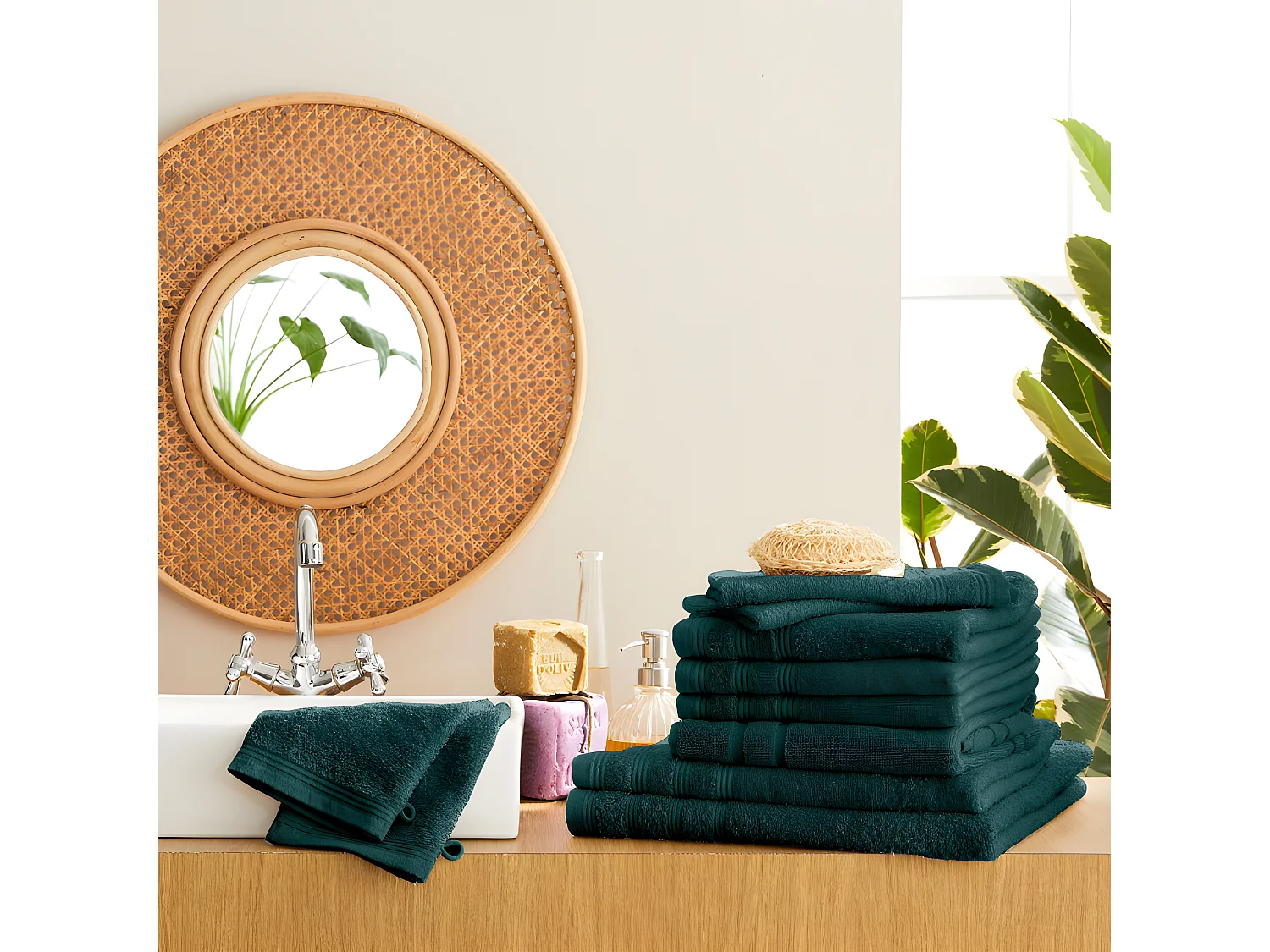 Pack complet 10 pièces "Spa" salle de bain / 400 gr/m²