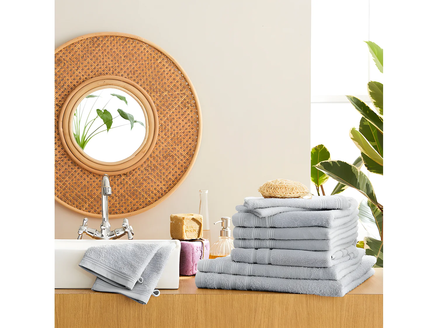 Pack complet 10 pièces "Spa" salle de bain / 400 gr/m²