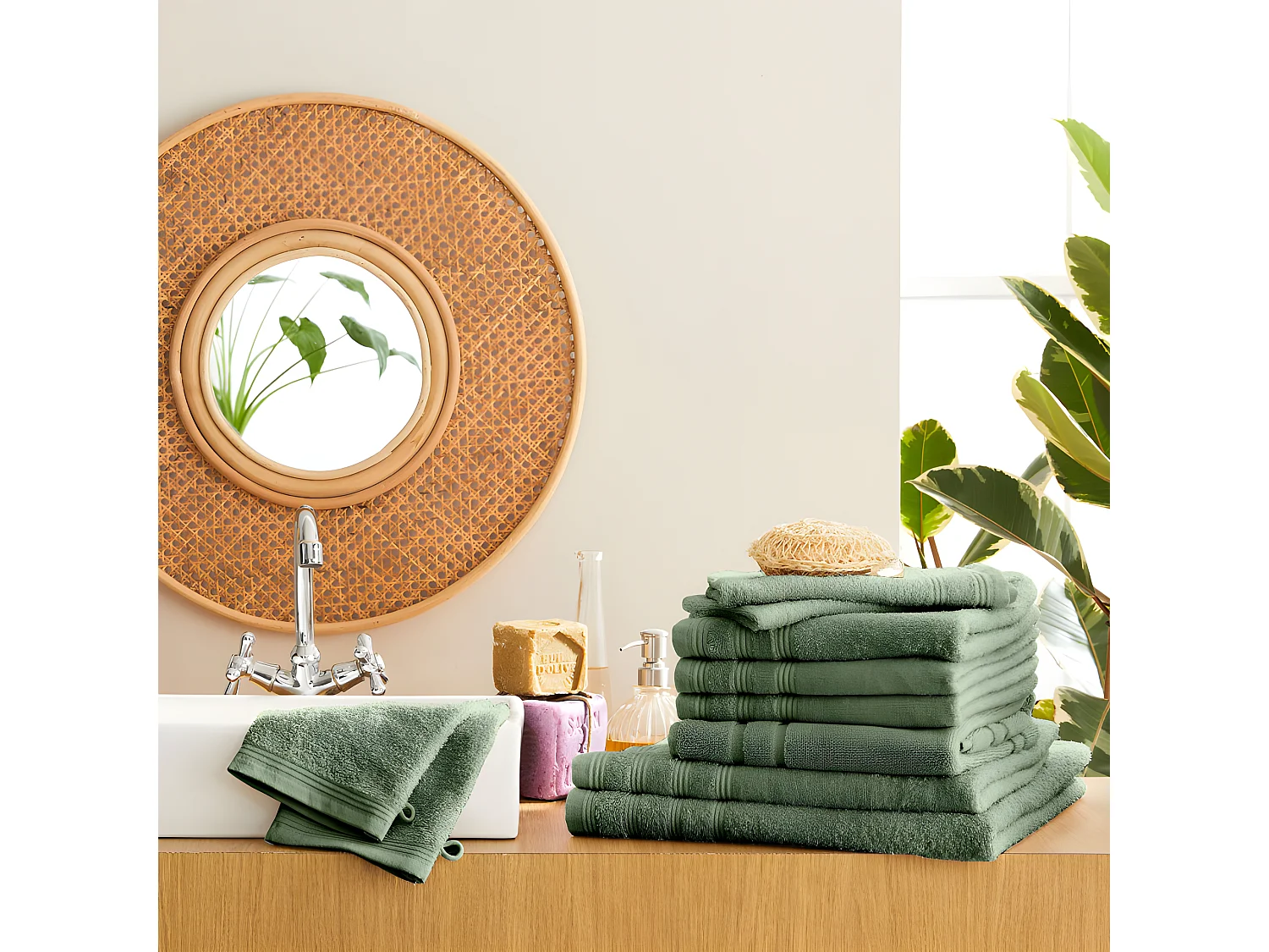 Pack complet 10 pièces "Spa" salle de bain / 400 gr/m²