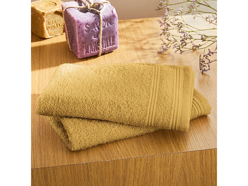 Lot de 2 serviettes invité "Spa" 30 x 50 cm / 400 gr/m²