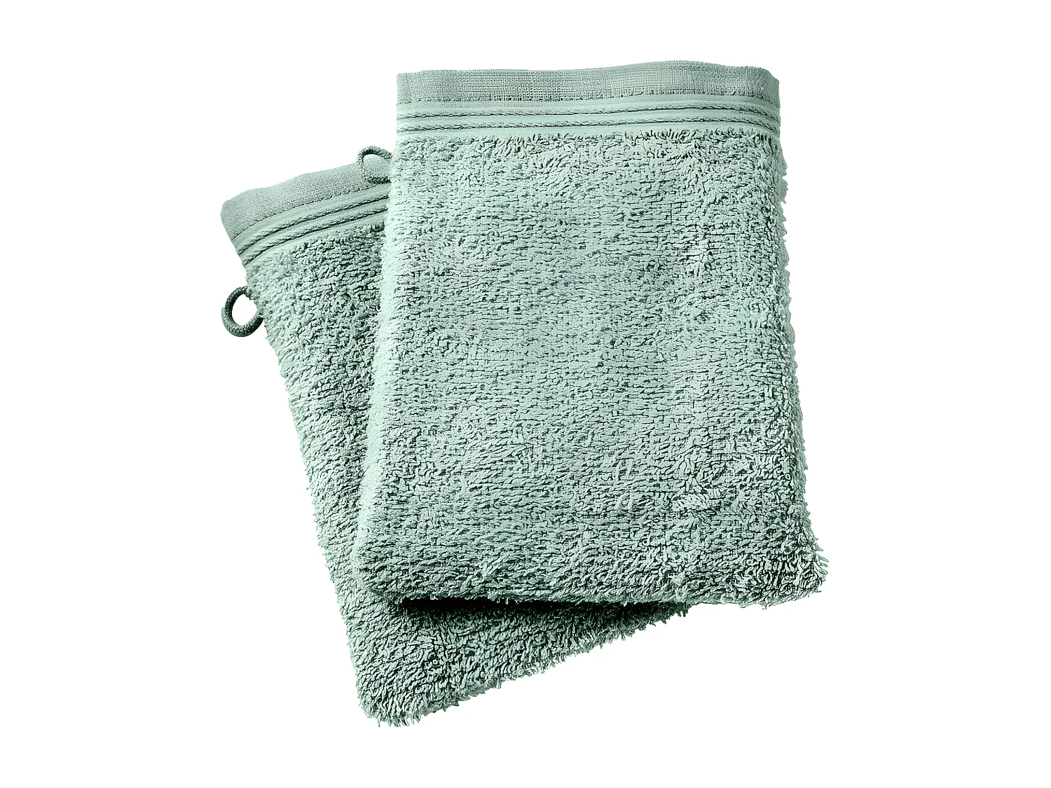 Lot de 2 gants de toilette "Spa" 15 x 21 cm / 400 gr/m² - Couleur: "Spa" Menthe