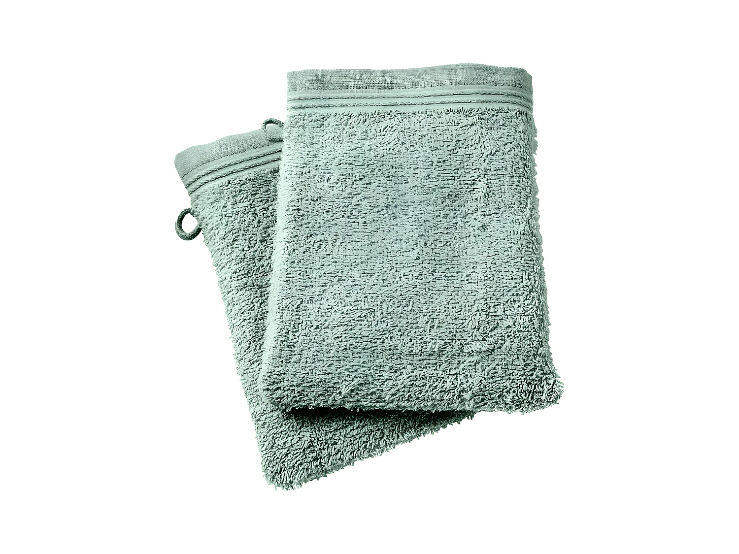 Lot de 2 gants de toilette "Spa" 15 x 21 cm / 400 gr/m² - Couleur: "Spa" Menthe
