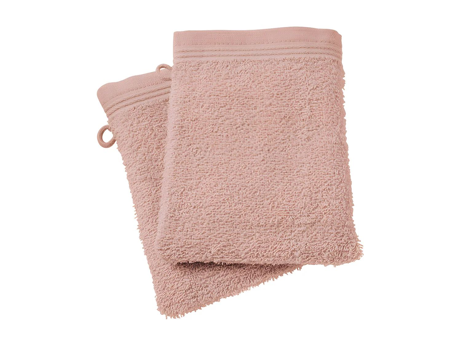 Lot de 2 gants de toilette "Spa" 15 x 21 cm / 400 gr/m² - Couleur: "Spa" Blush