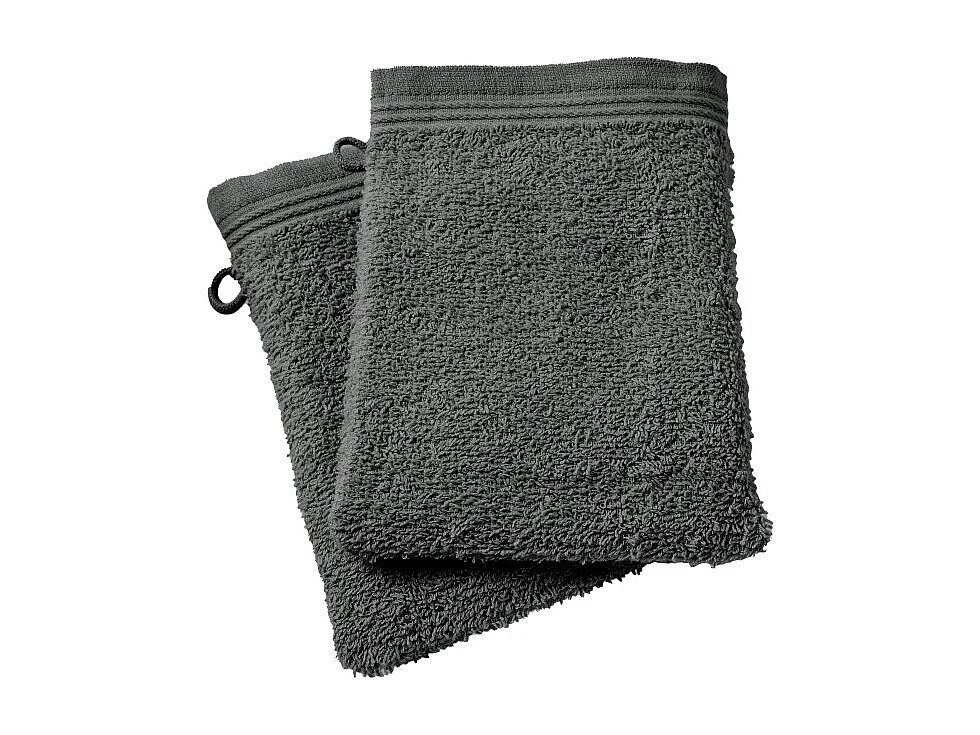 Lot de 2 gants de toilette "Spa" 15 x 21 cm / 400 gr/m²