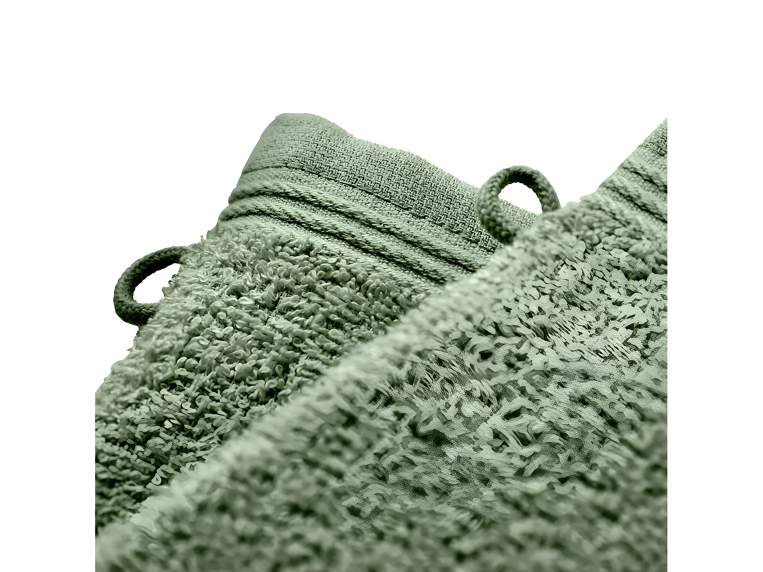 Lot de 2 gants de toilette "Spa" 15 x 21 cm / 400 gr/m² - Couleur: "Spa" Romarin