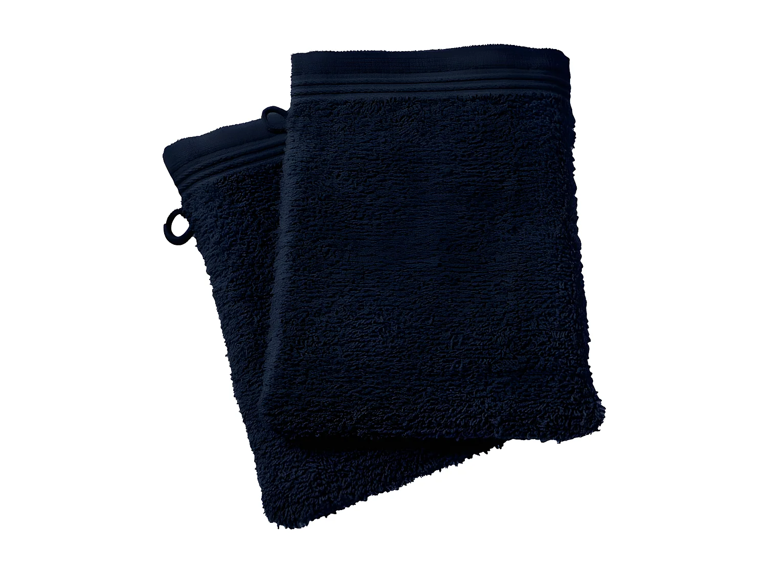 Lot de 2 gants de toilette "Spa" 15 x 21 cm / 400 gr/m² - Couleur: "Spa" Bleu Nuit