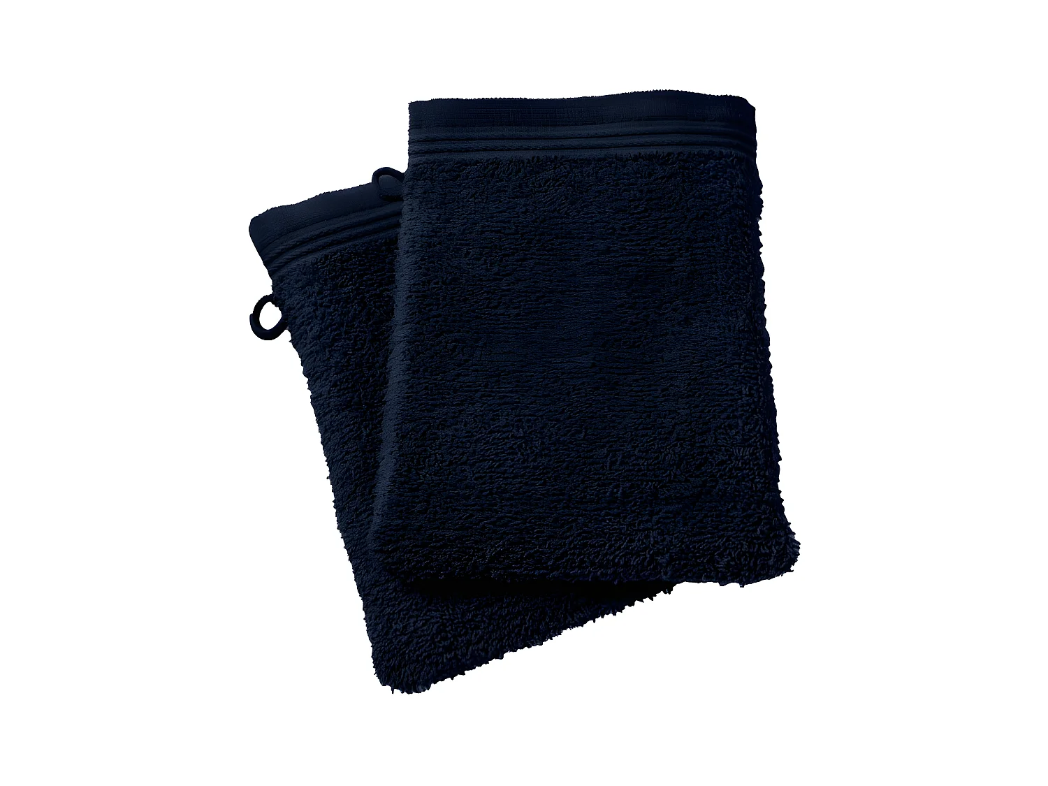 Lot de 2 gants de toilette "Spa" 15 x 21 cm / 400 gr/m² - Couleur: "Spa" Bleu Nuit
