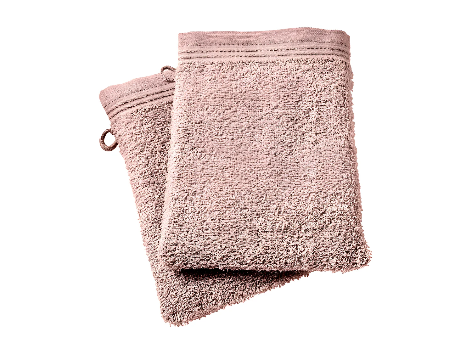Lot de 2 gants de toilette "Spa" 15 x 21 cm / 400 gr/m² - Couleur: "Spa" Vieux Rose