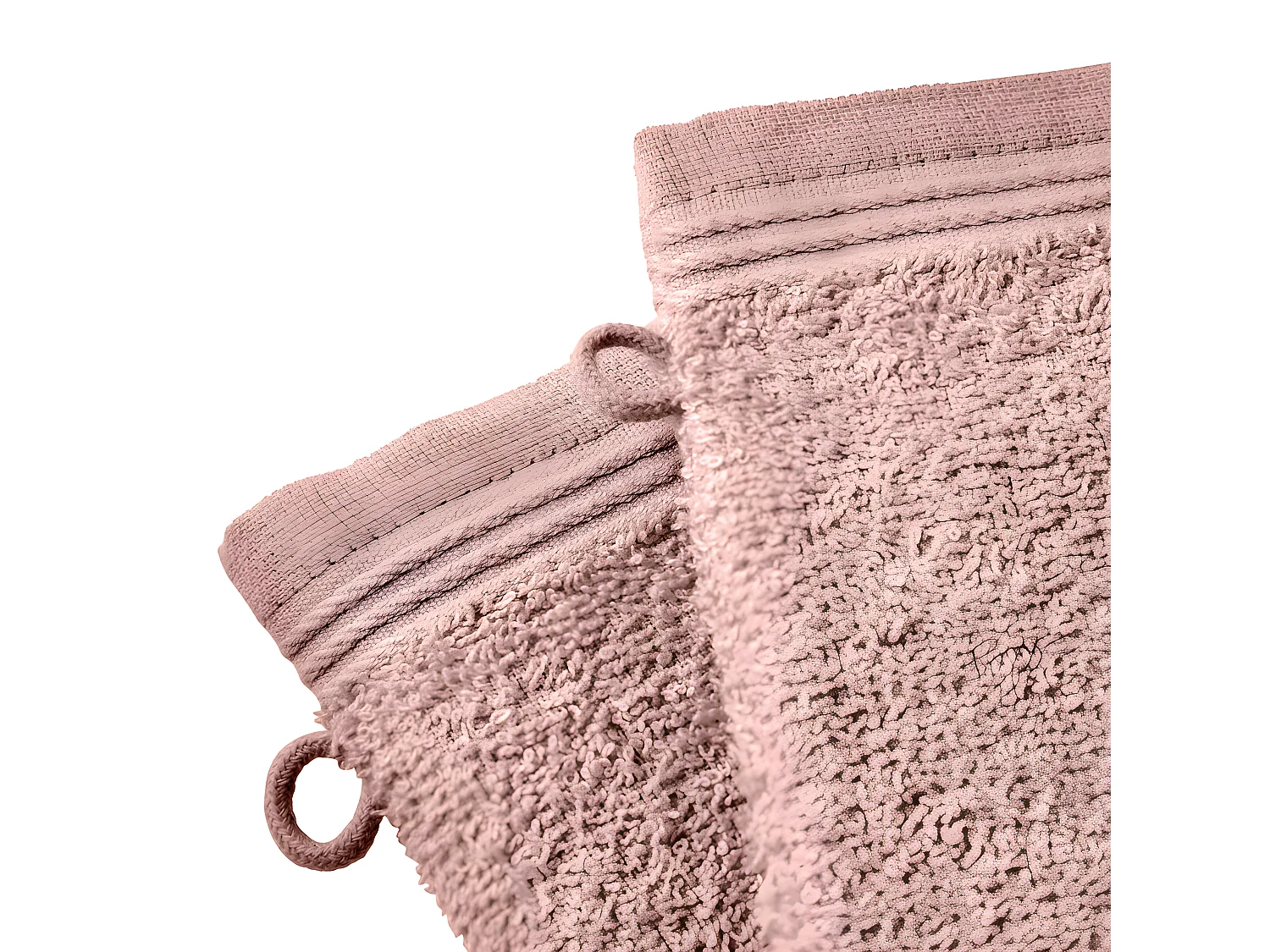 Lot de 2 gants de toilette "Spa" 15 x 21 cm / 400 gr/m² - Couleur: "Spa" Vieux Rose