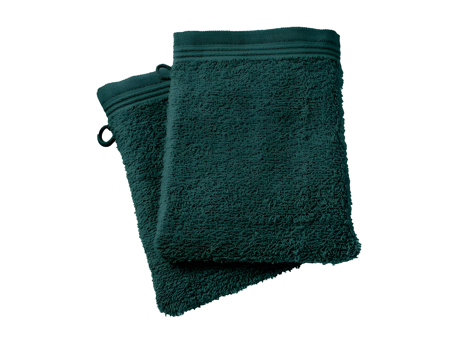 Lot de 2 gants de toilette "Spa" 15 x 21 cm / 400 gr/m² - Couleur: "Spa" Emeraude