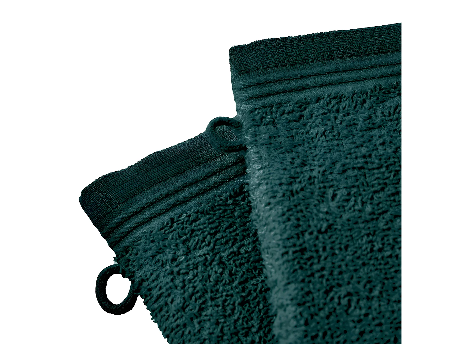 Lot de 2 gants de toilette "Spa" 15 x 21 cm / 400 gr/m² - Couleur: "Spa" Emeraude