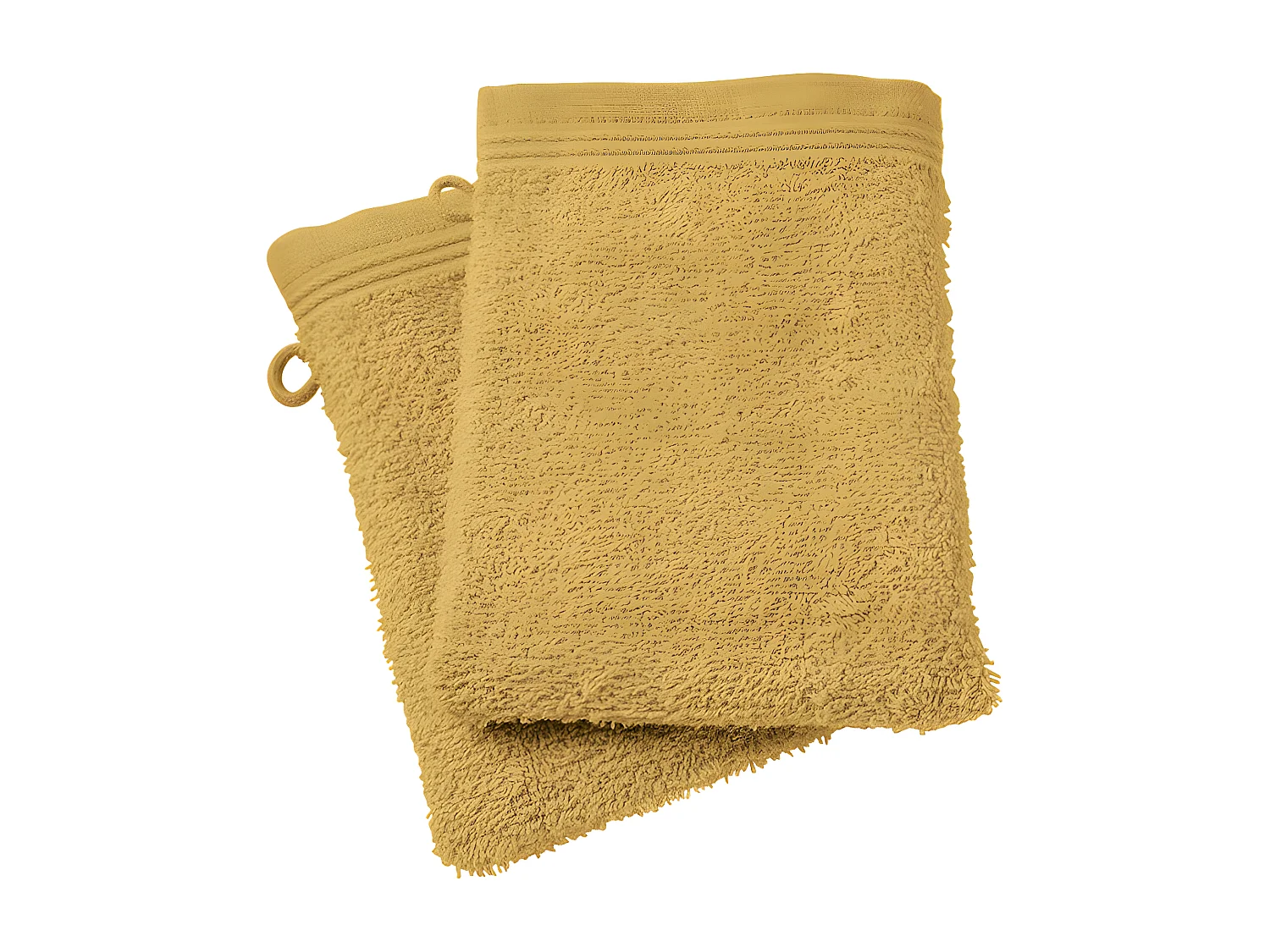 Lot de 2 gants de toilette "Spa" 15 x 21 cm / 400 gr/m² - Couleur: "Spa" Jaune Maîs
