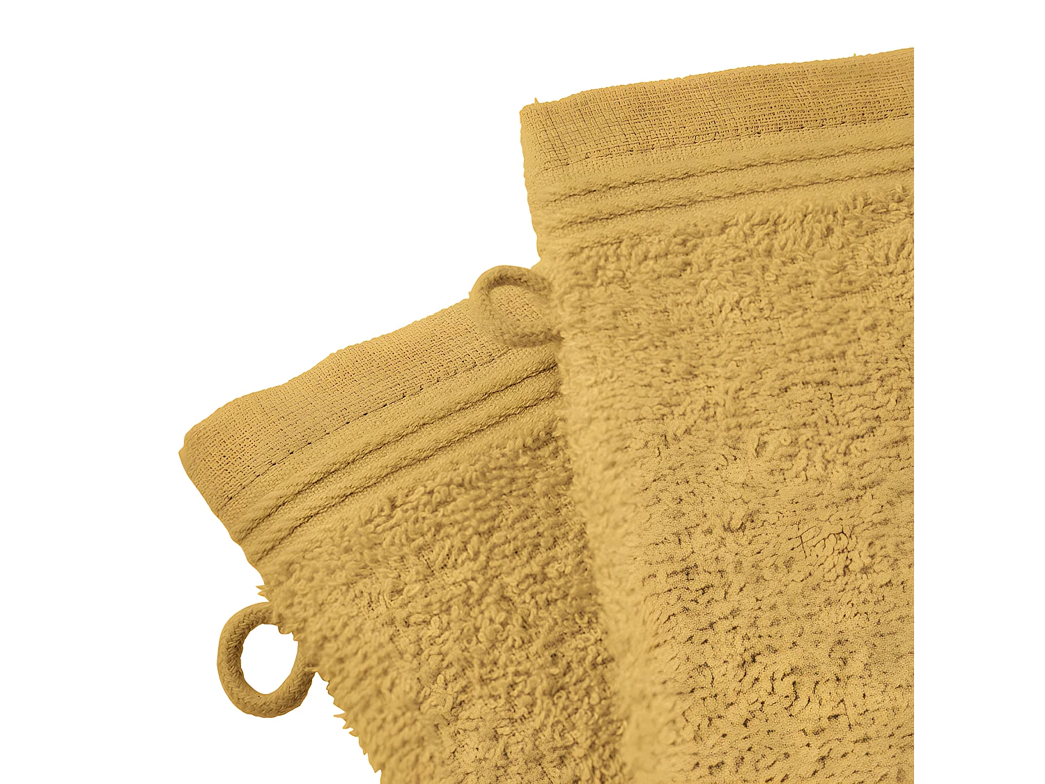 Lot de 2 gants de toilette "Spa" 15 x 21 cm / 400 gr/m² - Couleur: "Spa" Jaune Maîs