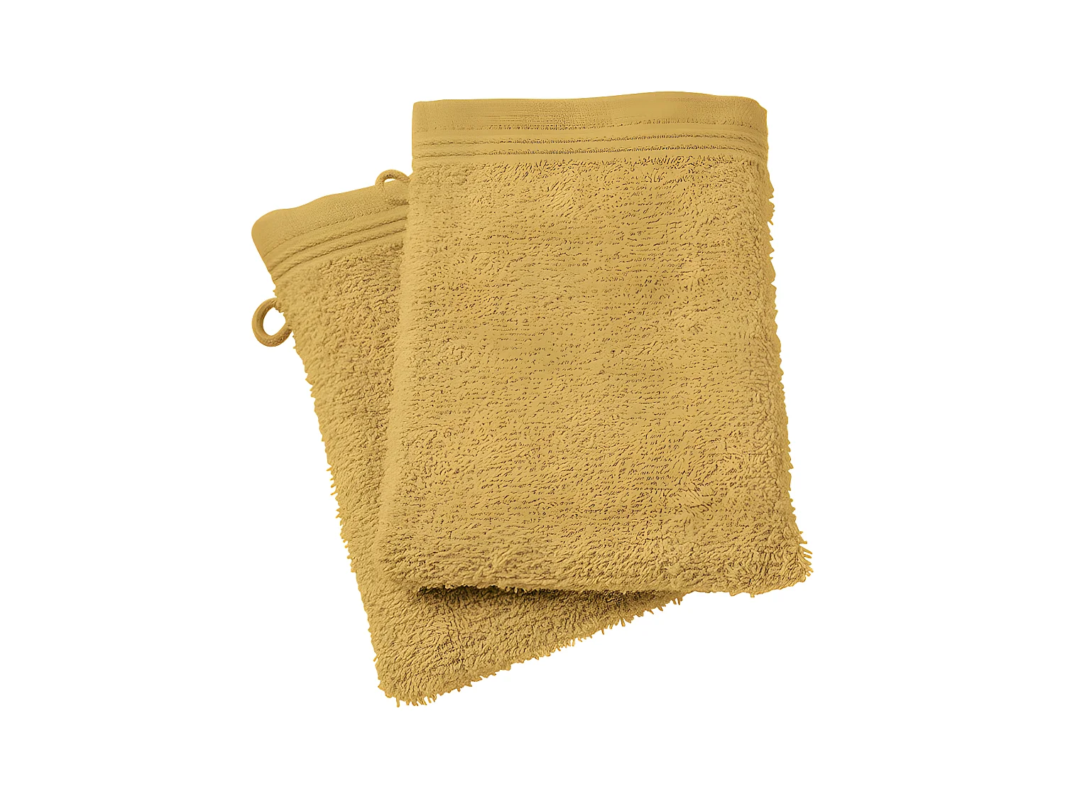 Lot de 2 gants de toilette "Spa" 15 x 21 cm / 400 gr/m² - Couleur: "Spa" Jaune Maîs