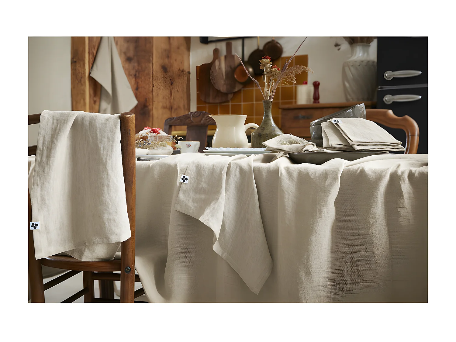 Nappe de table "Soline" 170 x 350 cm Lin lavé