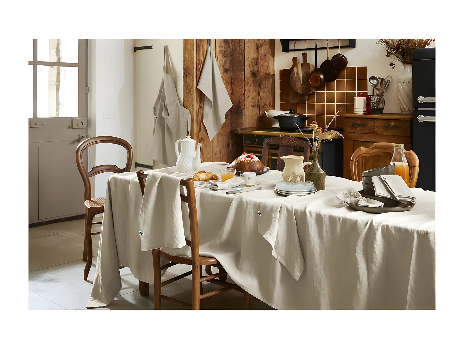 Nappe de table "Soline" 170 x 350 cm Lin lavé