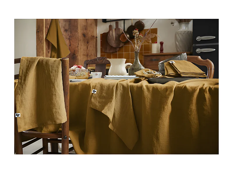 Nappe de table "Soline" 170 x 350 cm Lin lavé