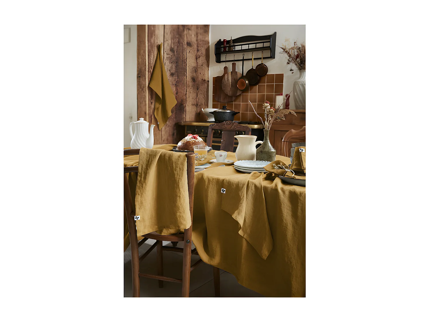 Nappe de table "Soline" 170 x 350 cm Lin lavé