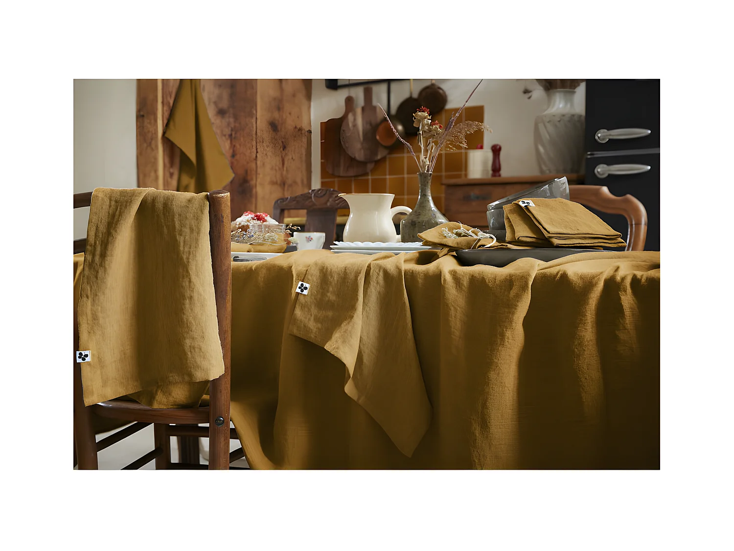 Nappe de table "Soline" 170 x 350 cm Lin lavé