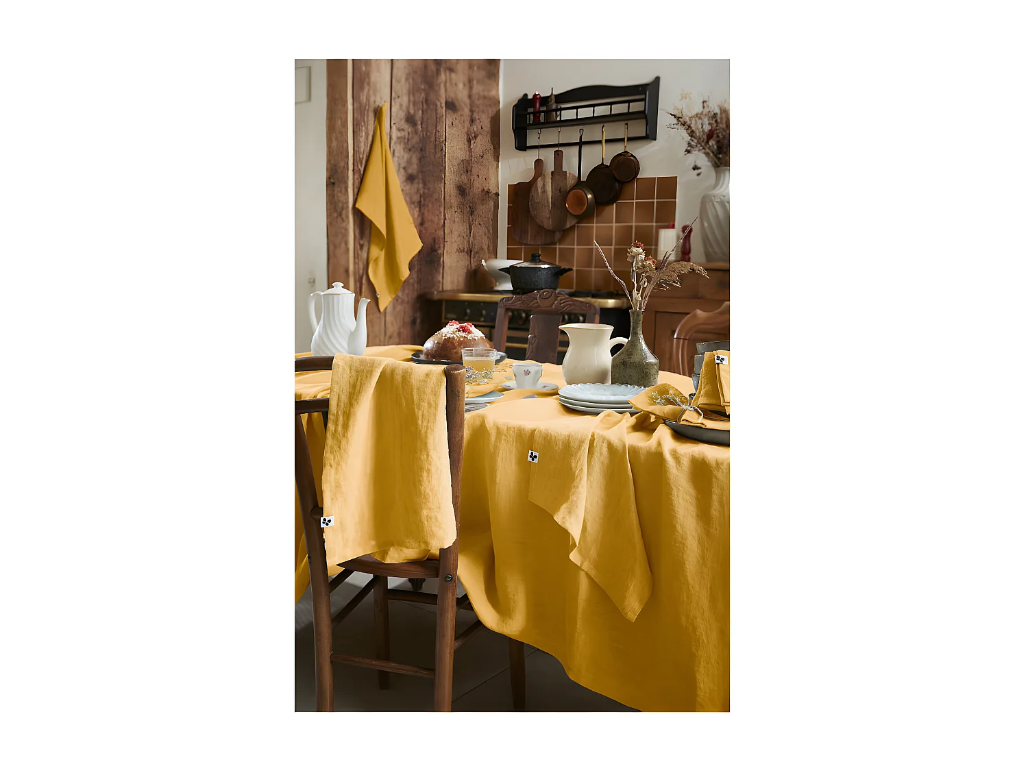 Nappe de table "Soline" 170 x 350 cm Lin lavé