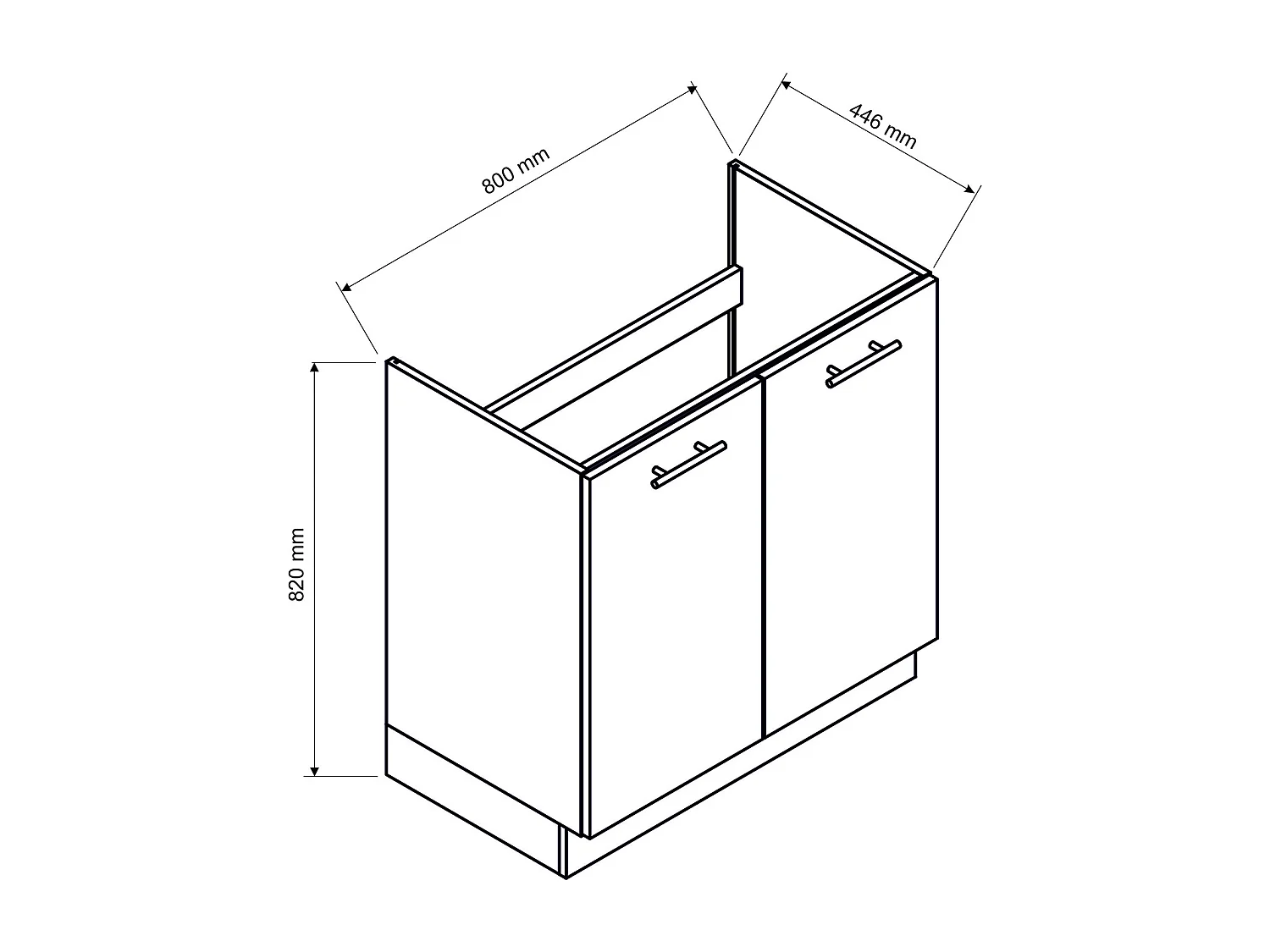 Cuisine complète MILA 8 éléments couleur chêne Artisan avec plan de travail inclus - Longueur 240 cm