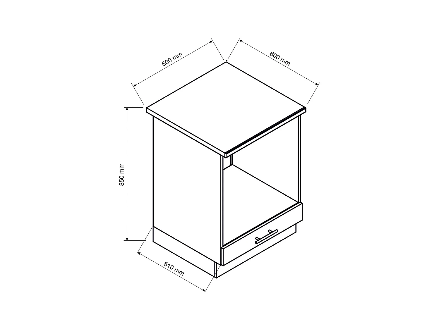 Cuisine complète MILA 6 éléments couleur chêne Artisan avec plan de travail inclus -Longueur 180 cm