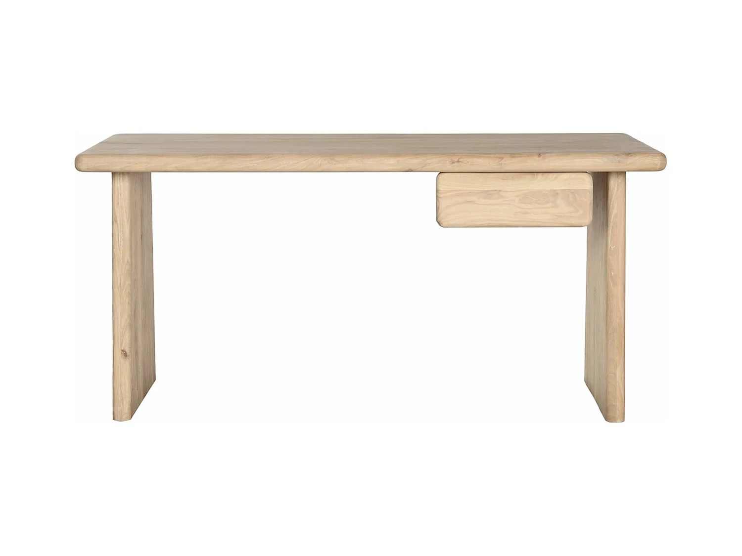 Table de bureau, meuble du bureau en bois de manguier coloris naturel - longueur 160 x profondeur 60 x Hauteur 77 cm