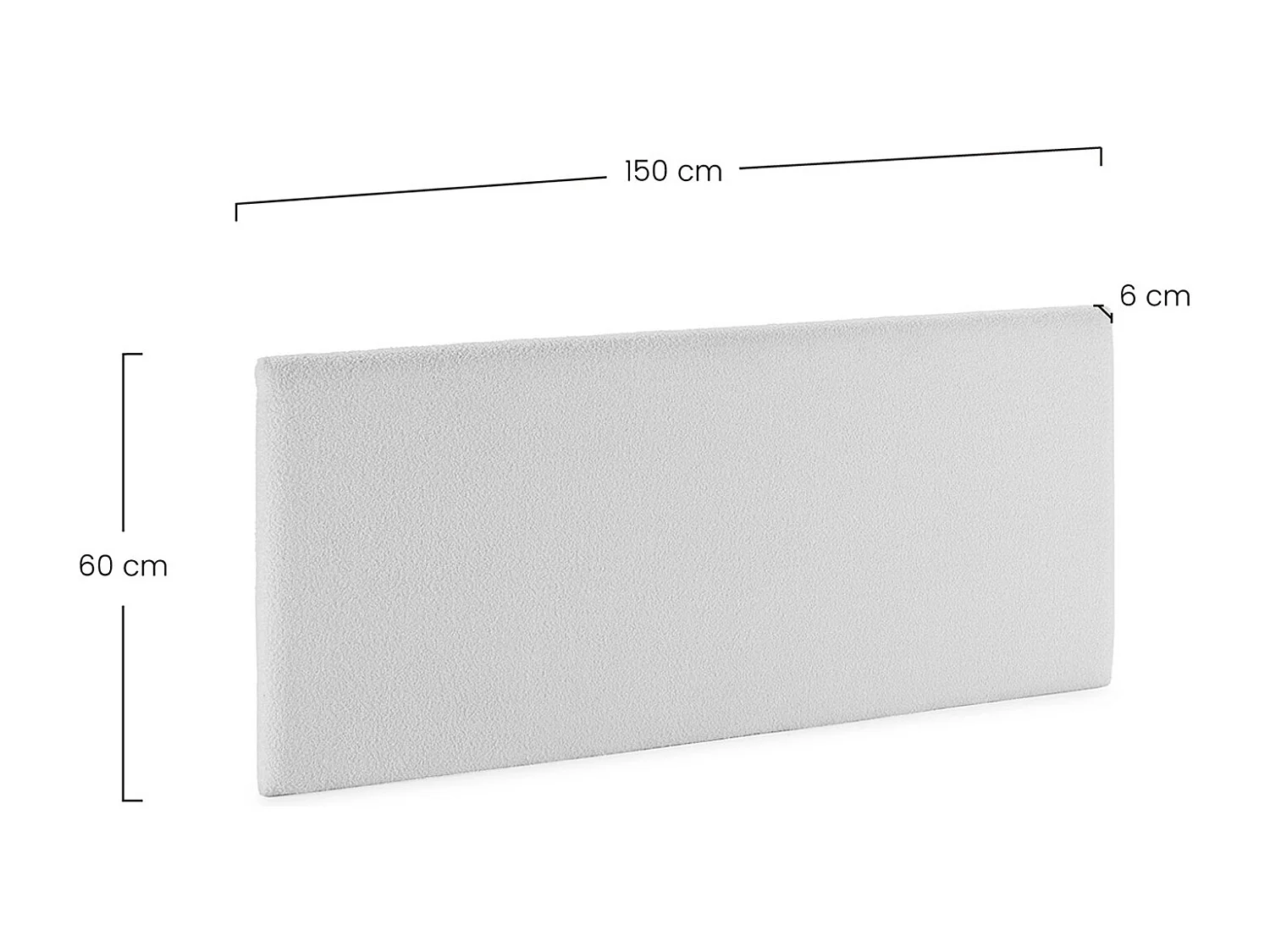 Tête de lit Niebla 150x60 cm Imitation tissu mouton beige