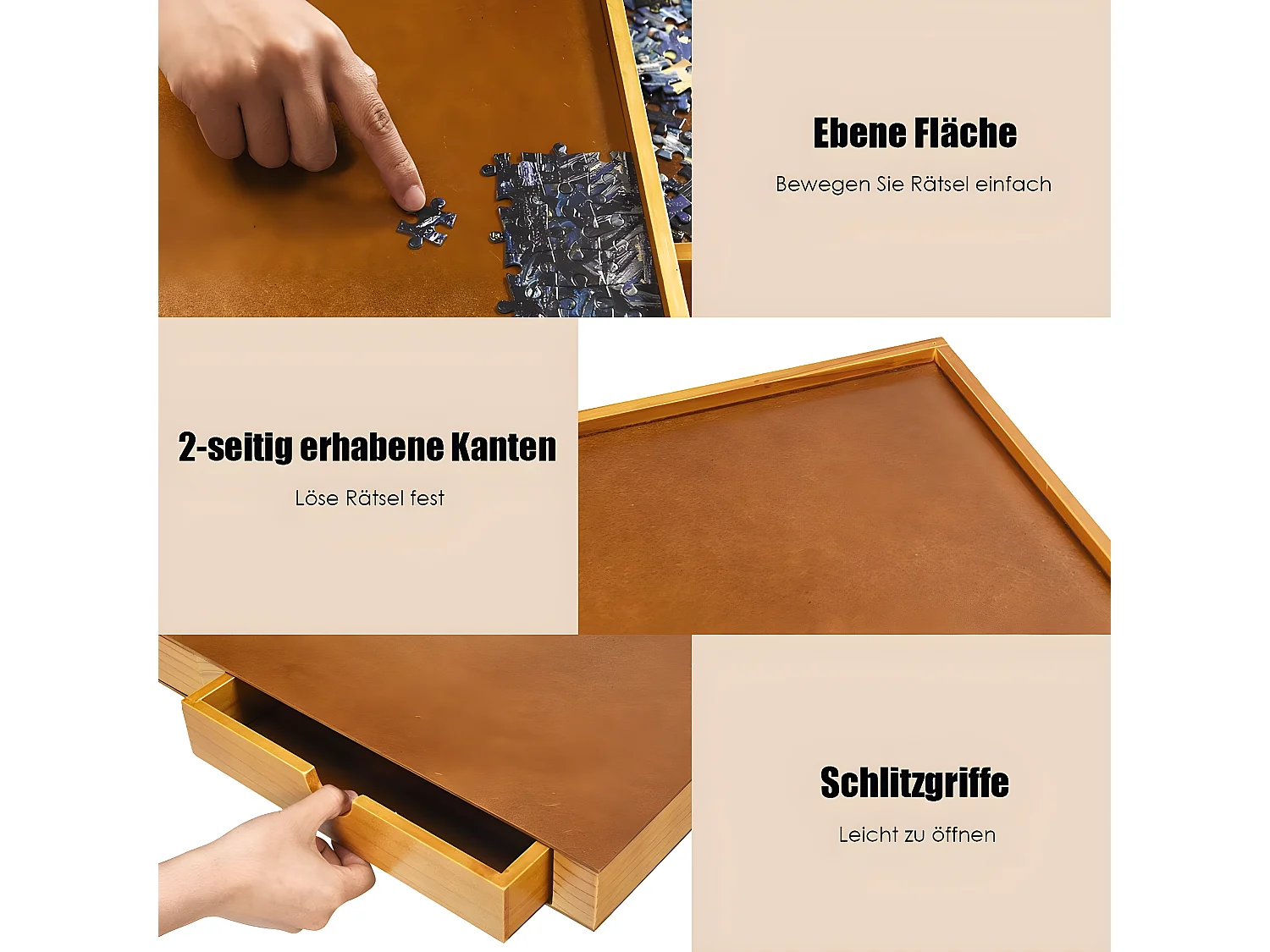 Puzzletisch mit 4 Schubladen