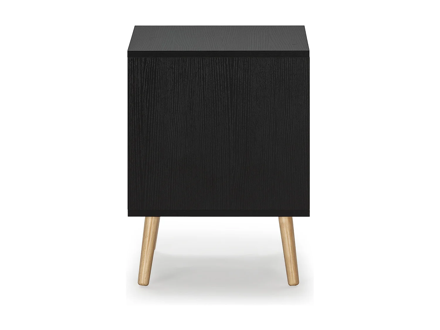 Mesa de cabeceira Apolo 1 gaveta Cor Preto/Madeira