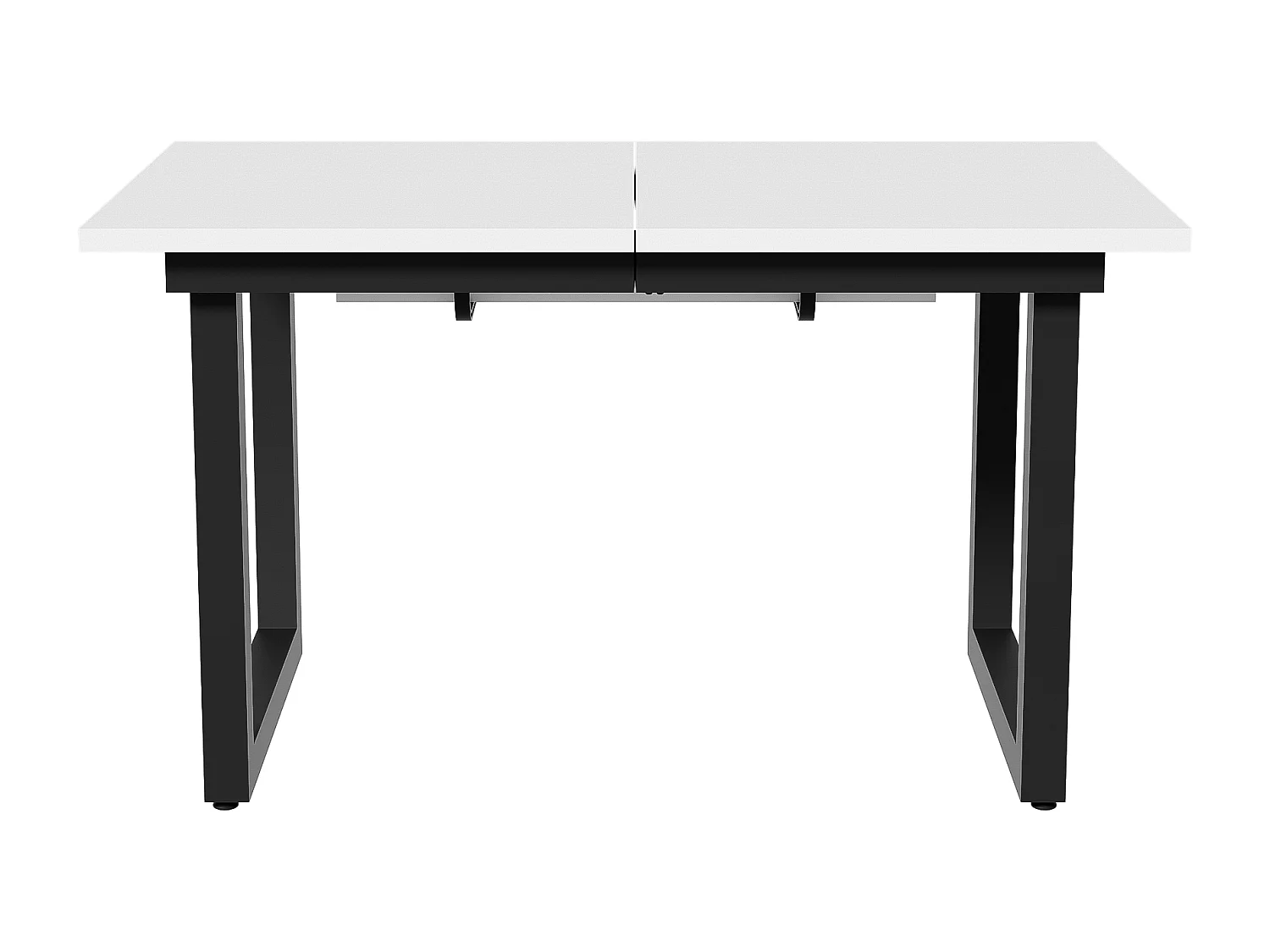 Table à manger extensible multifonctionnelle en acier - style industriel - Blanc