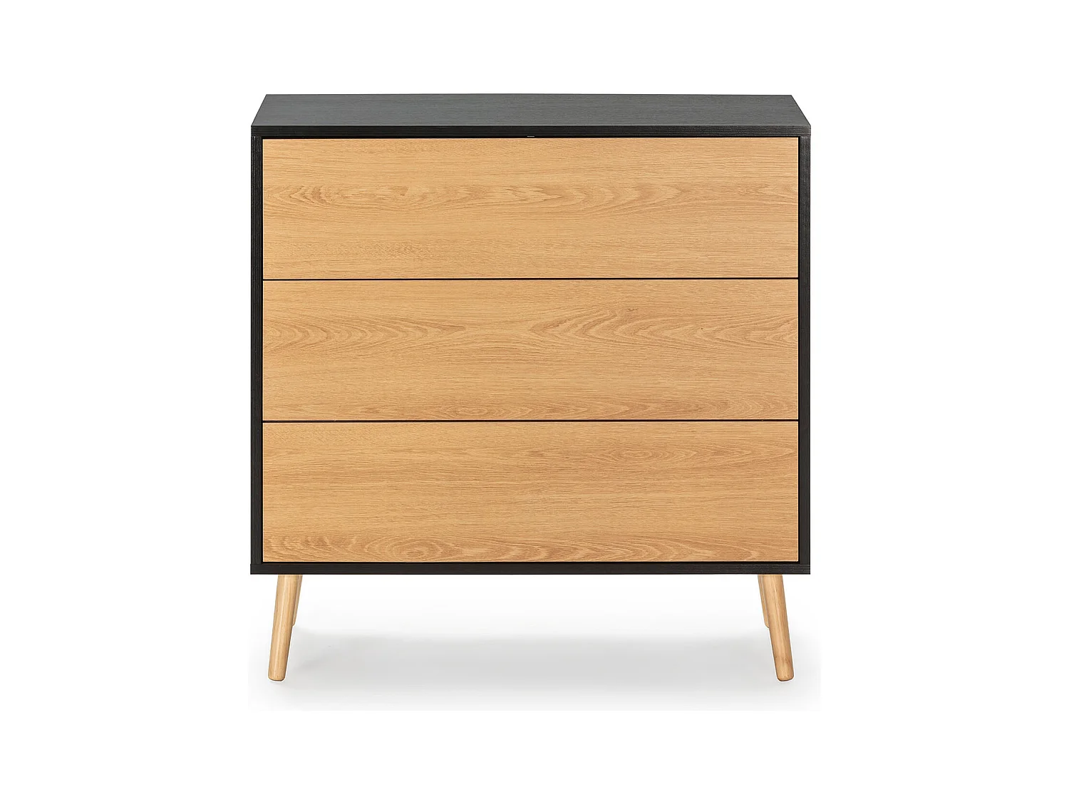 Commode Apolo 3 tiroirs Couleur Noir/Bois
