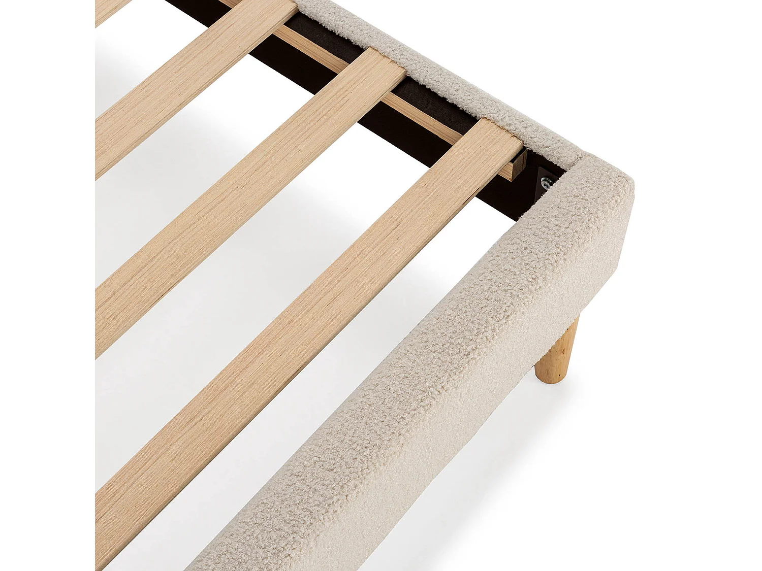 Base imbottita Niebla 140x200 cm Tessuto pecora beige