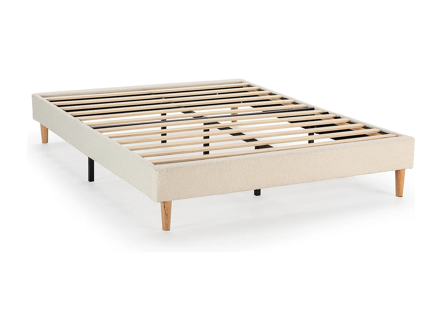 Base tapizada Niebla 140x190 cm tela borreguito Beige