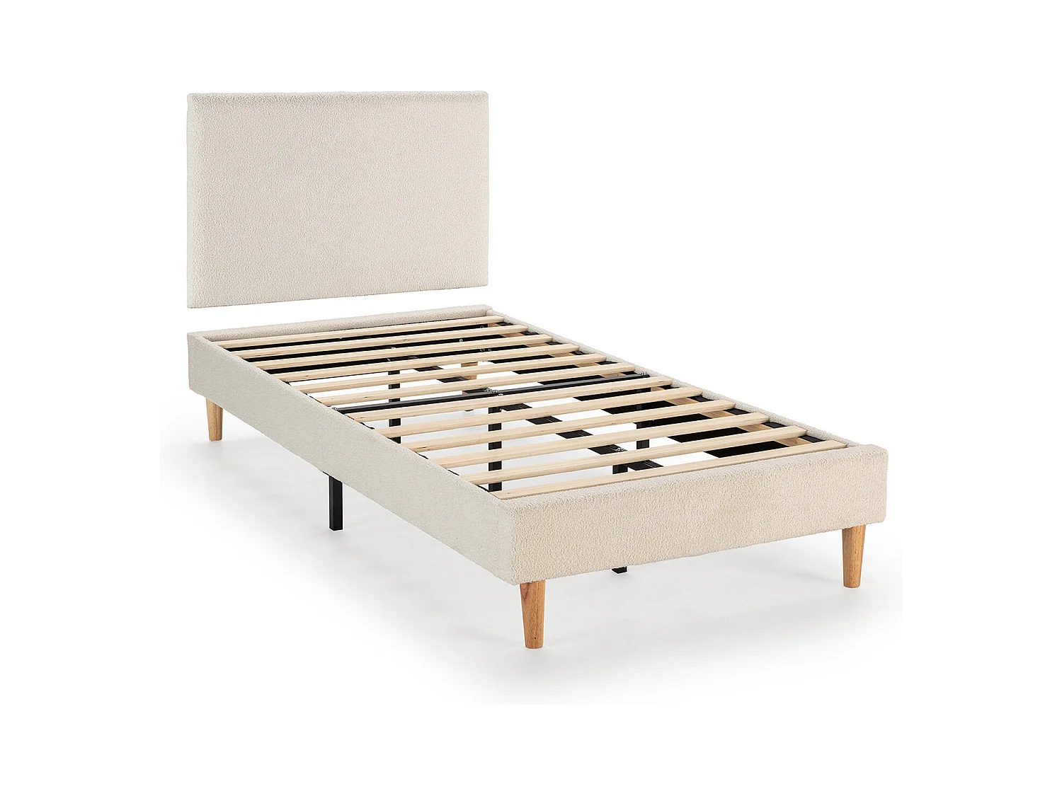 Sommier + tête de lit Niebla 90x190 cm Beige
